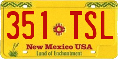NM license plate 351TSL