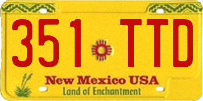 NM license plate 351TTD