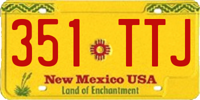 NM license plate 351TTJ