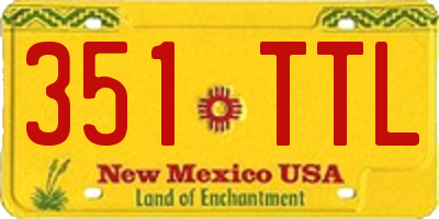 NM license plate 351TTL