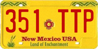 NM license plate 351TTP