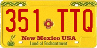 NM license plate 351TTQ