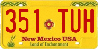 NM license plate 351TUH