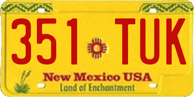 NM license plate 351TUK