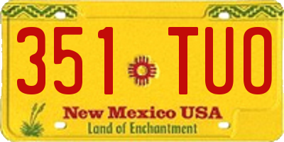 NM license plate 351TUO