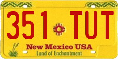 NM license plate 351TUT