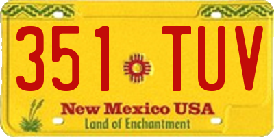 NM license plate 351TUV