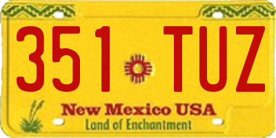 NM license plate 351TUZ