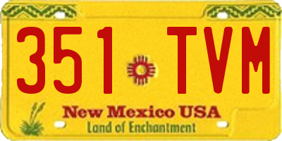 NM license plate 351TVM