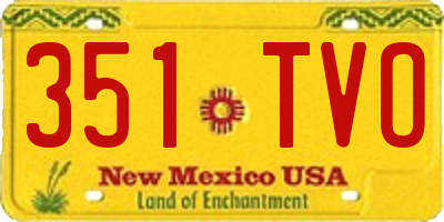 NM license plate 351TVO