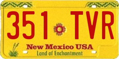NM license plate 351TVR