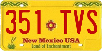 NM license plate 351TVS