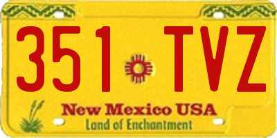 NM license plate 351TVZ