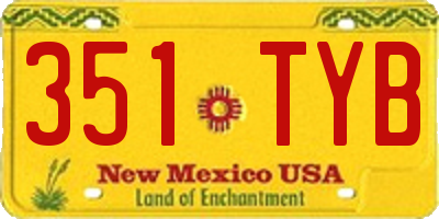 NM license plate 351TYB