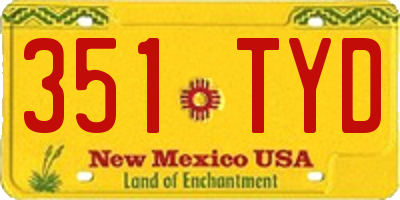 NM license plate 351TYD