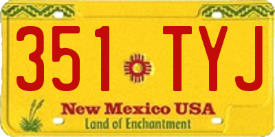NM license plate 351TYJ