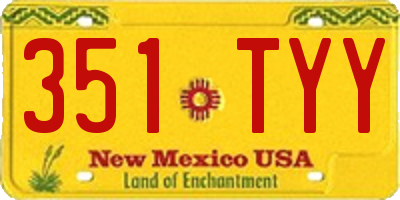 NM license plate 351TYY