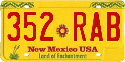 NM license plate 352RAB