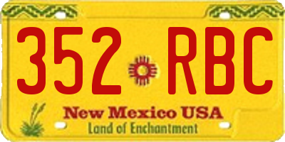 NM license plate 352RBC
