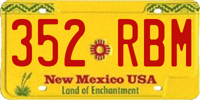 NM license plate 352RBM