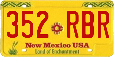NM license plate 352RBR