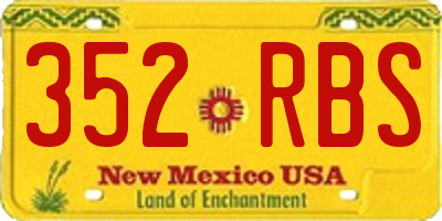 NM license plate 352RBS