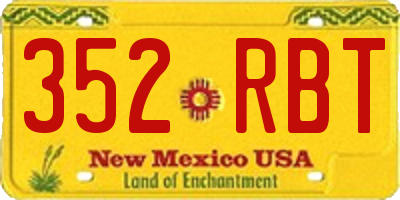 NM license plate 352RBT