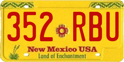 NM license plate 352RBU