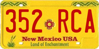 NM license plate 352RCA