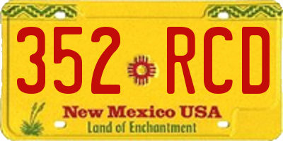 NM license plate 352RCD