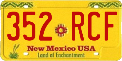 NM license plate 352RCF