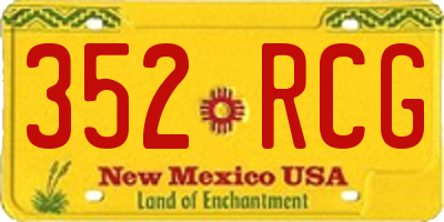 NM license plate 352RCG
