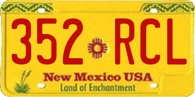 NM license plate 352RCL