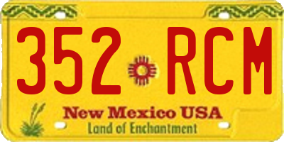 NM license plate 352RCM