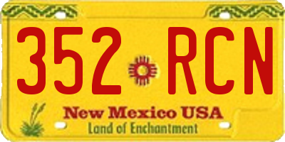 NM license plate 352RCN