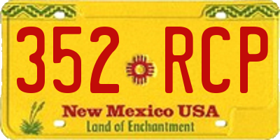 NM license plate 352RCP