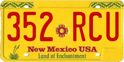 NM license plate 352RCU