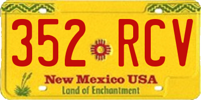 NM license plate 352RCV