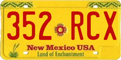 NM license plate 352RCX