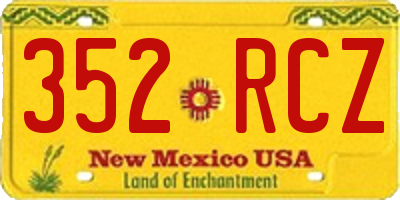 NM license plate 352RCZ