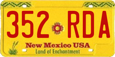 NM license plate 352RDA