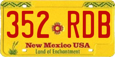 NM license plate 352RDB
