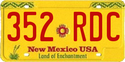 NM license plate 352RDC