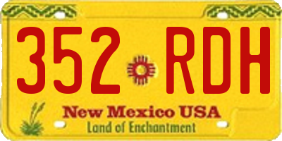 NM license plate 352RDH