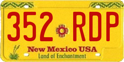 NM license plate 352RDP