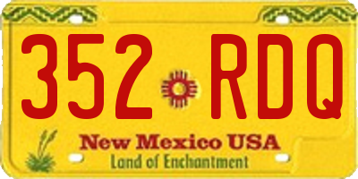 NM license plate 352RDQ