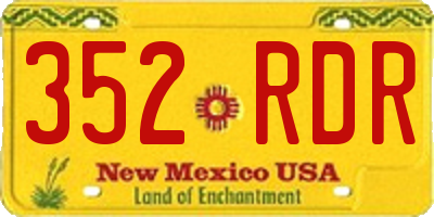 NM license plate 352RDR