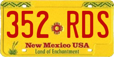 NM license plate 352RDS