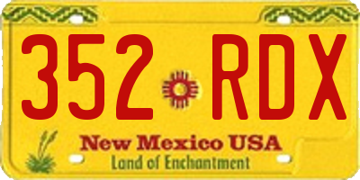 NM license plate 352RDX