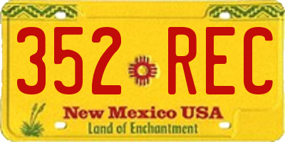 NM license plate 352REC